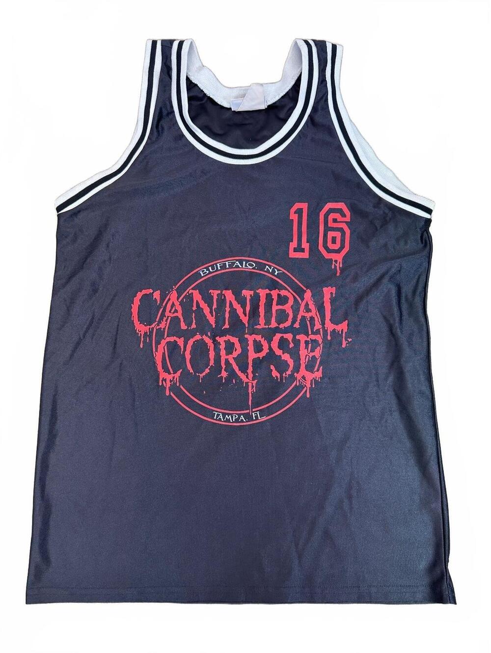 Men’s Large Black Cannibal Corpse Basketball Jersey 2016 Authentic Rare